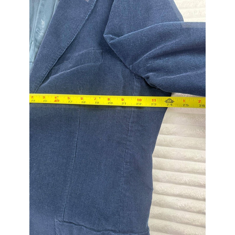 Lands End Mens XL Navy Blue Corduroy Blazer Sport Coat - Picture 8 of 15